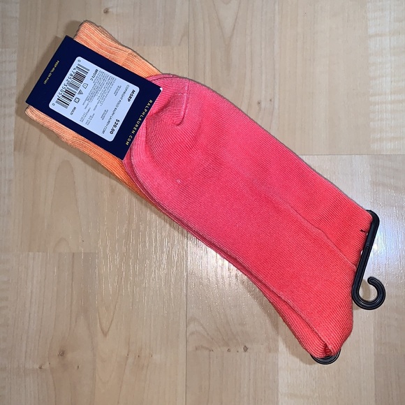 POLO RALPH LAUREN Ombre Neon Large Pony Crew Socks - Picture 3 of 6